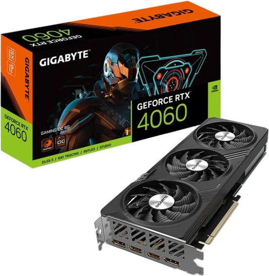 GIGABYTE GeForce RTX 4060 Gaming OC 8G Graphics Card, 3X WINDFORCE Fans, 8GB 128-bit GDDR6, GV-N4060GAMING OC-8GD Video Card